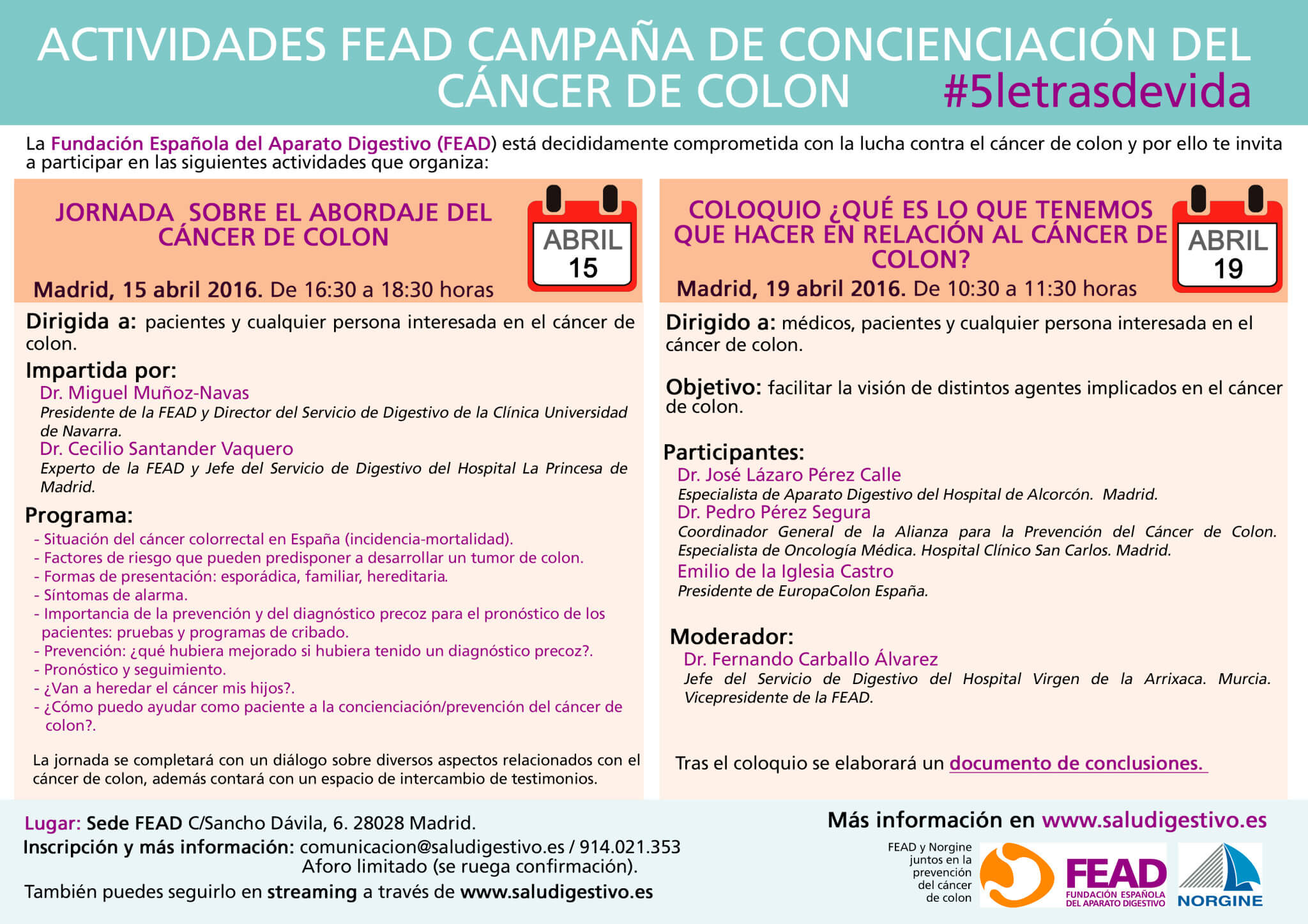 Jornada y Coloquio FEAD CCR 2016